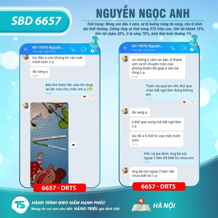 Chúc mừng cặp đôi thụ thai thành công thứ 6666 tại Dr Thành Sơn 9 Chúc mừng cặp đôi thụ thai thành công thứ 6666 tại Dr Thành Sơn