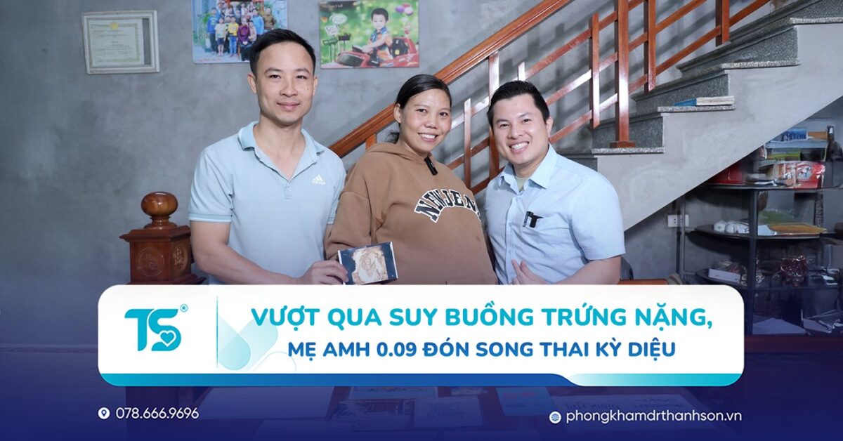 Vượt qua suy buồng trứng nặng, mẹ AMH 0.09 đón song thai kỳ diệu